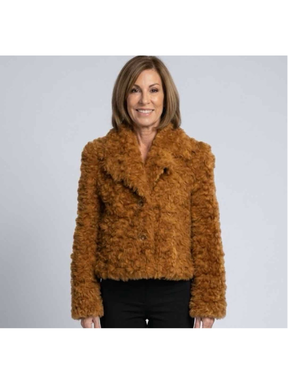 Cinq à Sept Sybella Faux Fur Jacket, Camel